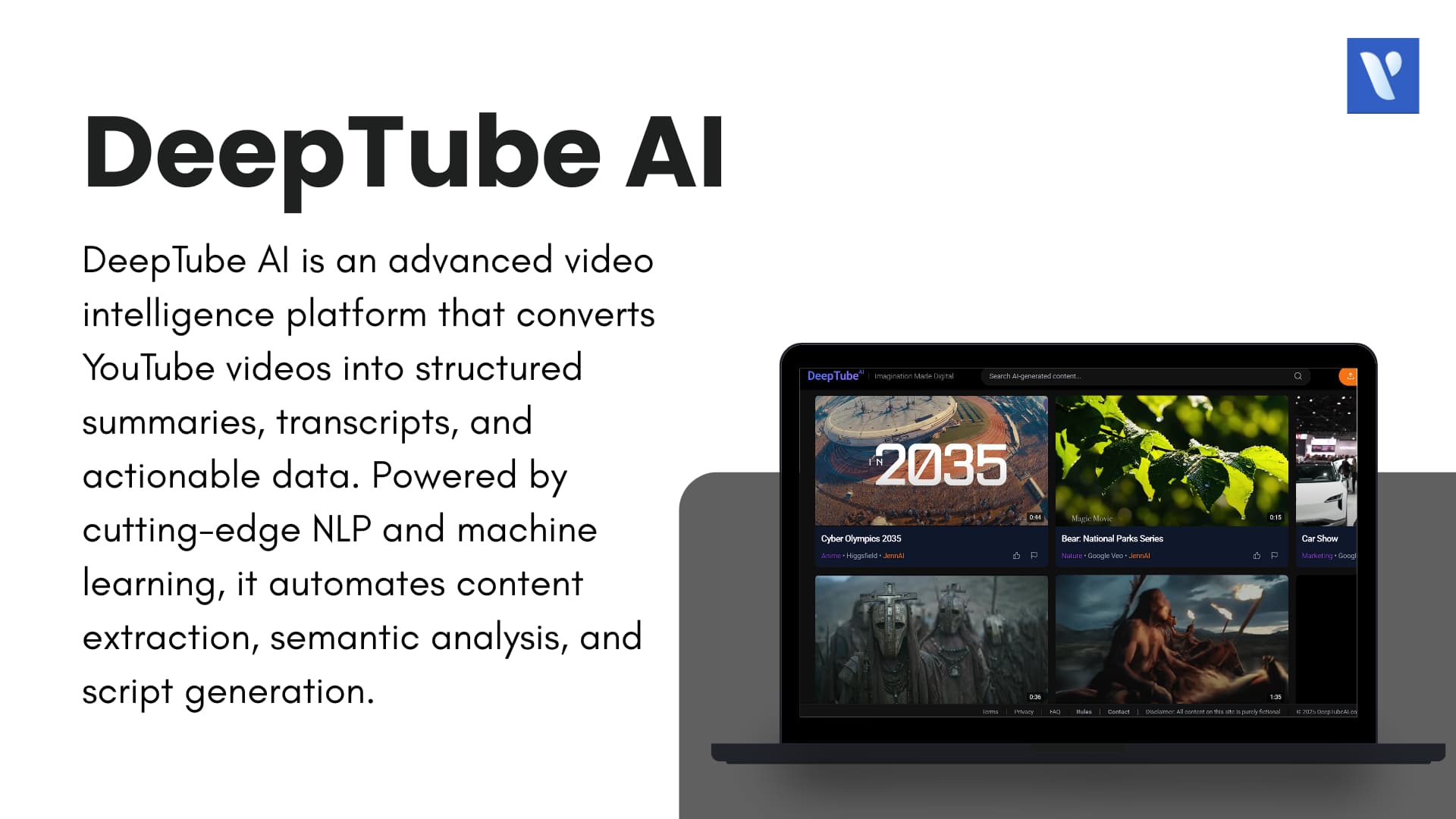 DeepTubeAI video platform interface