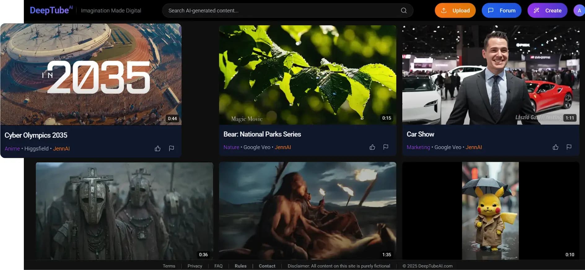 DeepTubeAI product screens across desktop and mobile