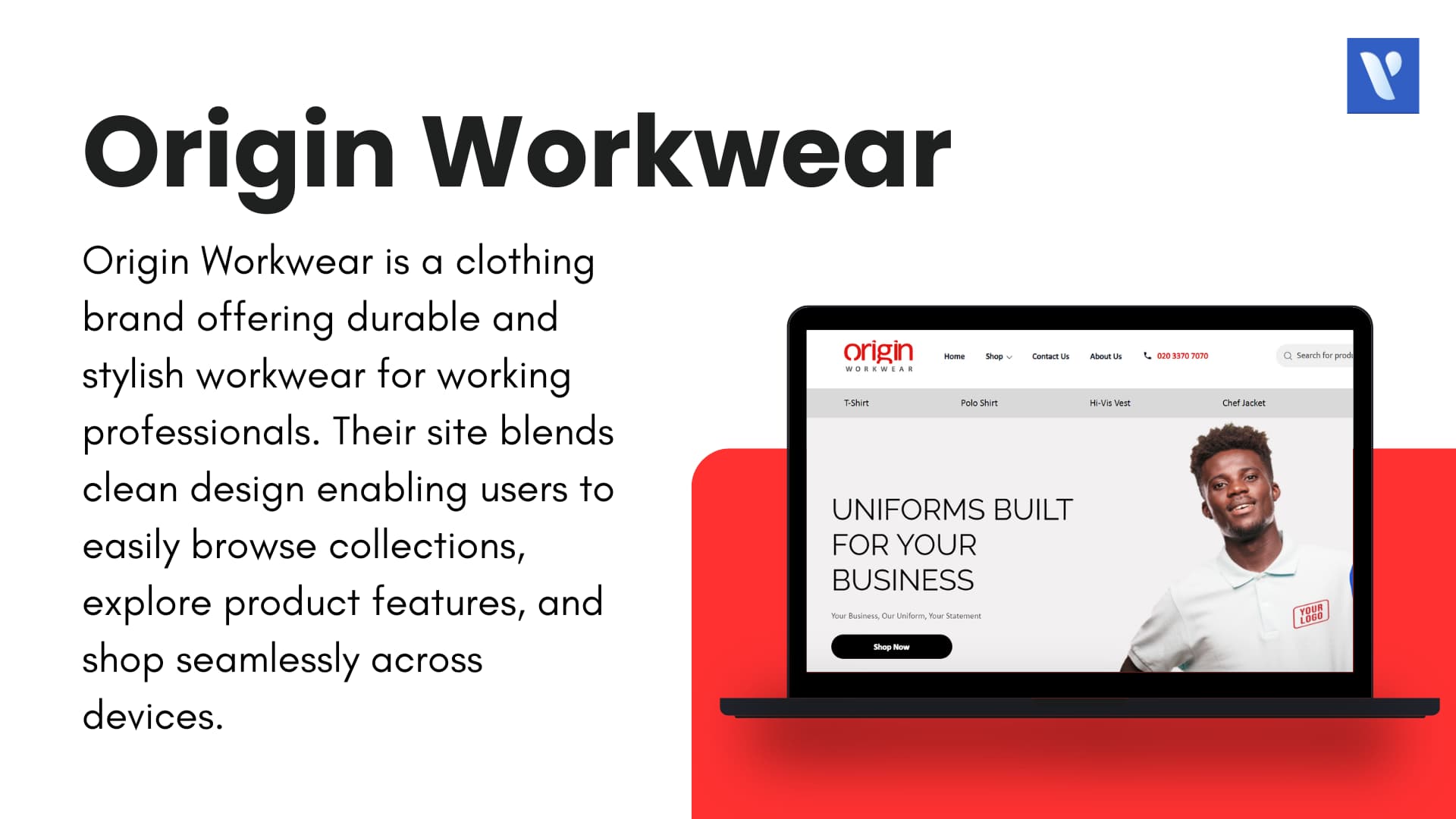 Origin Workwear customization experience