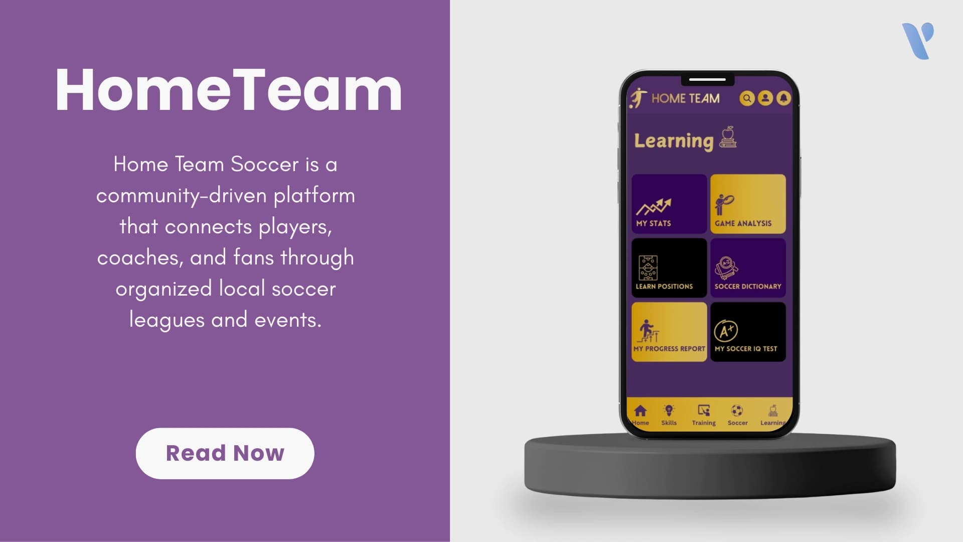 Home Team Soccer training application