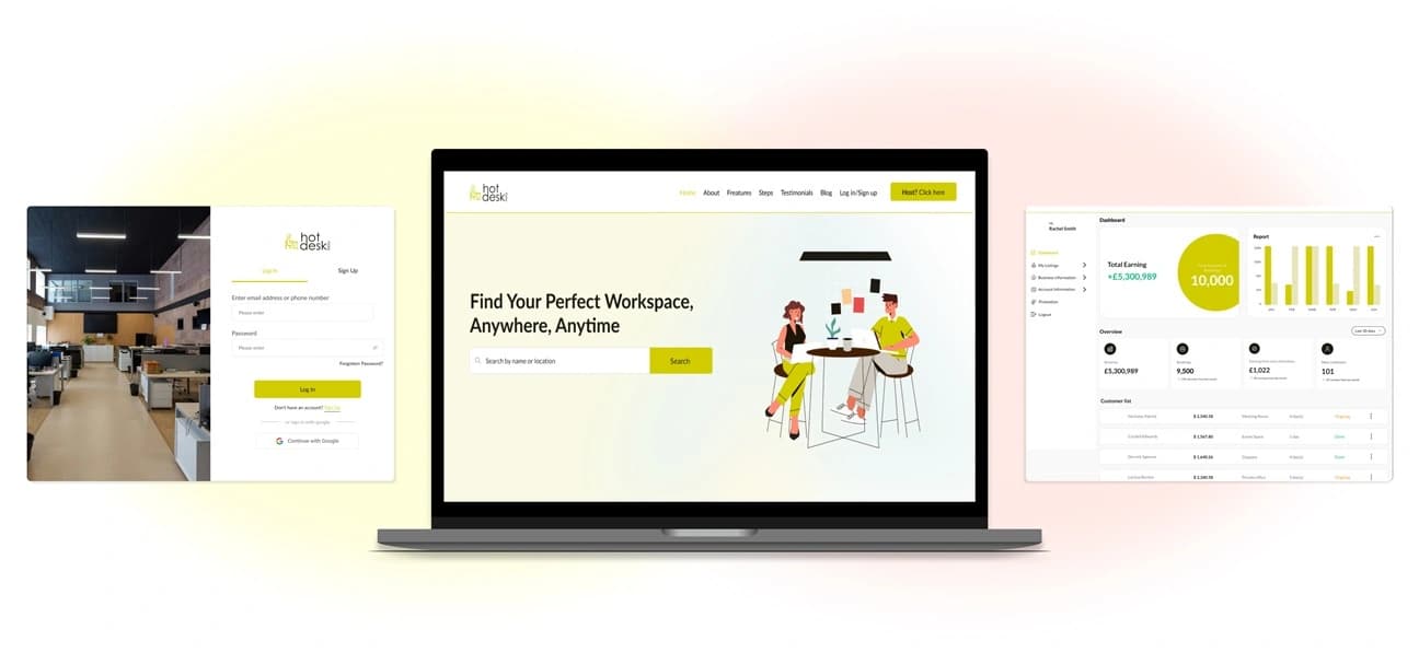 HotDeskNow booking experience