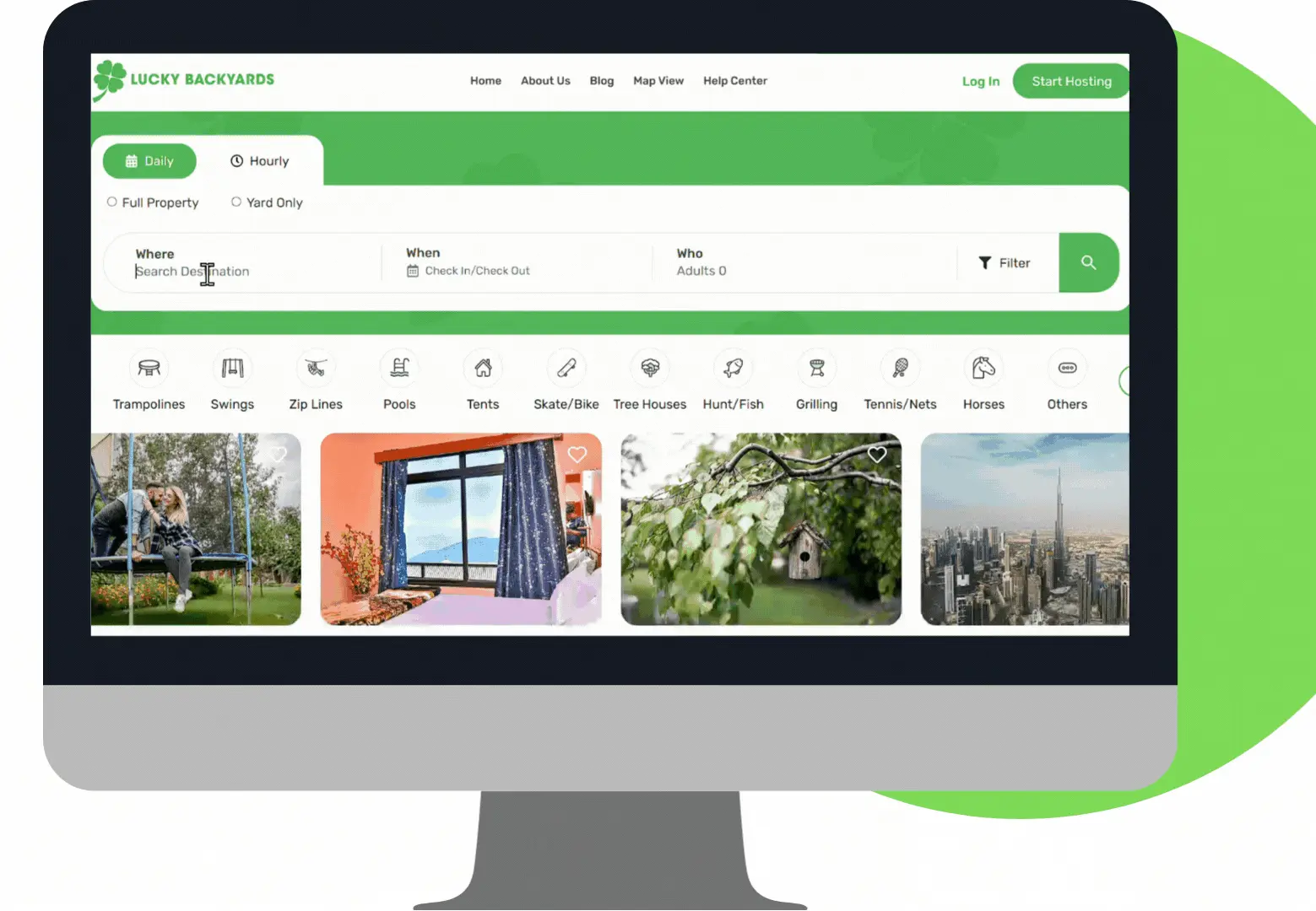 Lucky Backyards booking workflow