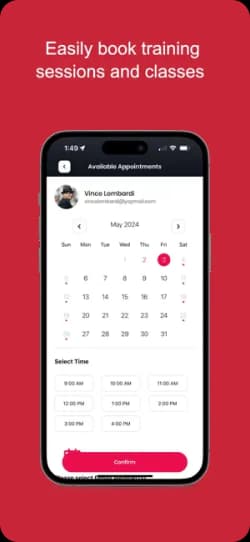 CoachFirst booking screen